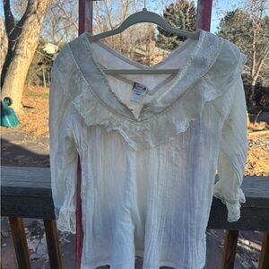 Gunne Sax Lace Trim Women's Blouse